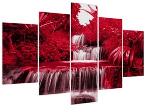 Tablou - Cascade indoneziene în roșu (150x105 cm)
