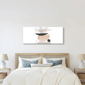 Tablou - Linie de artă flori N⁰1 (120x50 cm)
