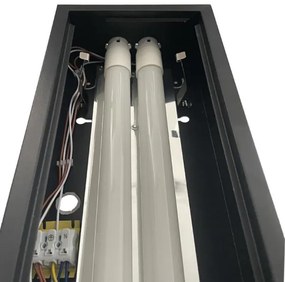 Corp de iluminat fluorescent 2xG13/18W/230V negru 120 cm