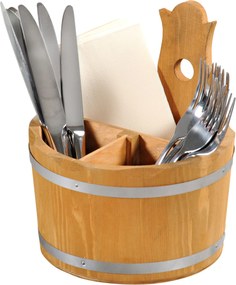 Suport decorativ pentru tacamuri si servetele, Ø 17 cm, Kesper