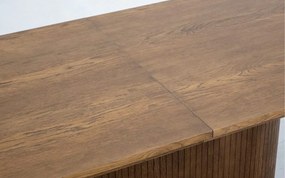 Masă lemn masiv nuc Ovala Milano 210 (+60) х 100 х 77 cm / Stejar - Natur
