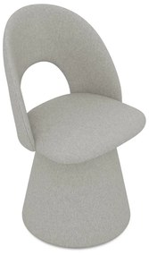 Scaun de sufragerie gri deschis tapițat Kalo – Makamii