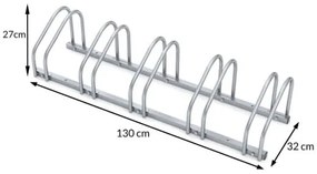 Deuba Suport pentru 5 biciclete - 130x32x27 cm