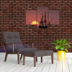 Tablou - Navă medievală (90x60 cm)