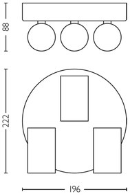 Spot pentru baie Philips IDRIS 3xGU10/5W/230V IP44 negru
