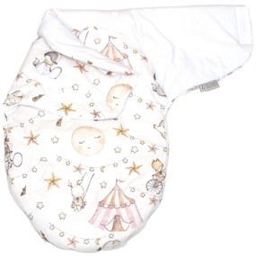 Sistem de infasare, Baby swaddle din Bumbac cu umplutura antialergica BabySoft, Circ Roz