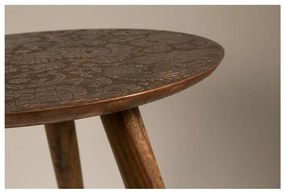 Măsuță auxiliară Dutchbone Bast, ⌀ 40 cm, arămiu