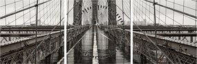 Tablou - Podul Brooklyn (cu ceas) (90x30 cm)