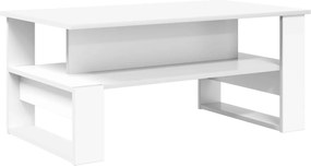 vidaXL Masă de cafea Alb 90 x 50 x 40 cm Lemn compozit