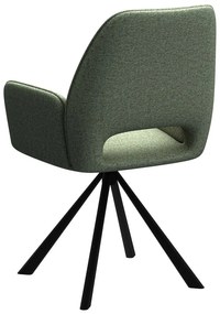 Scaun de dining verde închis cu cotiere Graham – Actona