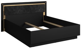 Pat matrimonial 160 cm Arnold Typ 31 (Negru). 1108282
