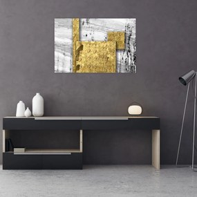 Tablou - Pătrate de aur N⁰1 (90x60 cm)