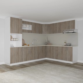 Corp Superior Colt Karo, Stejar Somona Inchis/Alb, 60 x 60 x 60 cm