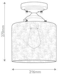 Plafonieră Kichler KL-WINSLOW-SF-NBR WINSLOW 1xE27/60W/230V d. 21,6 cm alamă