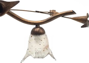 Lustră aplicată ROZETA 4xE14/40W/230V bronz