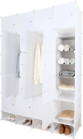 Dulap ZAFOD, alb, metal/plastic, cu 12 usi, 148x46x202 cm