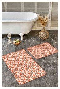 Covorașe de baie portocalii 2 buc. din catifea 60x100 cm – Mila Home