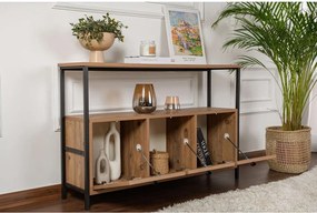 Masă consolă în culoare naturală cu aspect de lemn de pin 29,5x120 cm Solace – Kalune Design