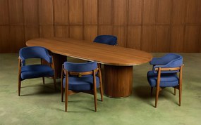 Masă lemn masiv de dining The Donald 300/, 240 × 110 × 75 cm - 300×110×75