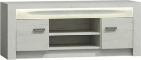 Comoda TV INFINITY I-09, frasin alb, PAL melaminat, cu iluminare LED,
