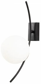 Aplica de Perete Hilal - 3821, Soclu E27, Max. 60W, Culoare Negru / Alb