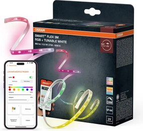 Osram - Bandă LED SMART+ FLEX pentru exterior, RGB+TW, reglabilă, 3m, LED/12,5W/230V, Wi-Fi