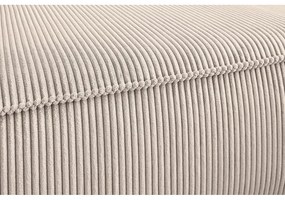 Colțar crem cu tapițerie din catifea reiată (cu colț pe partea dreaptă/în formă de "U") Nihad modular – Bobochic Paris