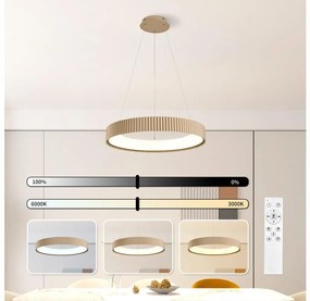 Brilagi - Lustru suspendat pe cablu FALCON MODERN, LED dimabil, 54W/230V, 60 cm, bej + telecomandă