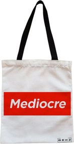 Sacosa de Panza pentru Cumparaturi, Geanta Tote, model Mediocre, Cu fermoar, 38x34.5 cm, Alba, BEKZ®