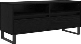 vidaXL Cabinet TV cu sertar Stejar Negru 100 x 34,5 x 44,5 cm