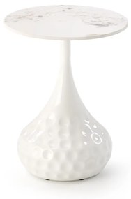 Masa de cafea Verde marmura alba/alb ø40/h52 cm