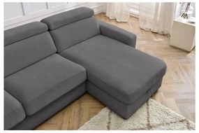 Colțar gri închis extensibil (cu colț variabil) Monaco – Bobochic Paris