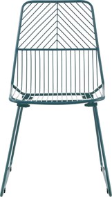 [en.casa]® Scaun metalic design "Sofia" (set doua bucati) - scaun bucatarie - turcoaz