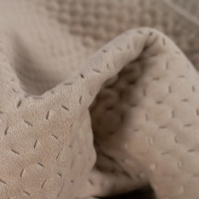 Cuvertură bej matlasată din catifea 240x260 cm – Ixia