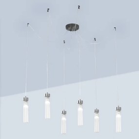 Lustră pe cablu Kolarz 6009.30660 RAGGIO 6xE14/25W/230V crom mat