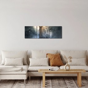 Tablou - Oglindă magică (cu ceas) (90x30 cm)