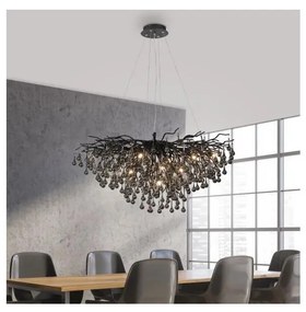 Paul Neuhaus 2192-18 - Lustră suspendată pe cablu ICICLE 10xG9/40W/230V 50x100 cm negru