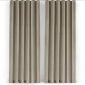 Draperie bej dimout (semi-opacă) din catifea 140x270 cm Velto – Filumi