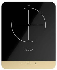 Resigilat: Plita cu inductie Tesla IC401, 2000W, Ecran tactil, Afisaj LED, 8 trepte, Negru/Auriu