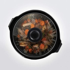 Russell Hobbs Compact Home Slow Cooker 25570-56, 145W, 2L, 3 setări de temperatură, vase ceramice, fără BPA și PFAS, negru/inox