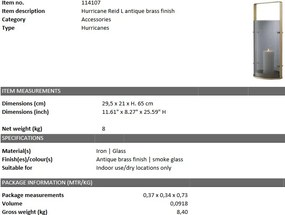 Suport lumanare design LUX Reid L alama 114107 HZ