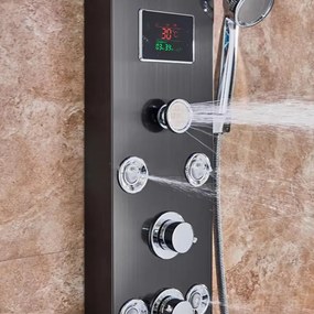 Aquapro hidromasszázs zuhanypanel fekete