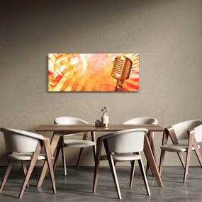 Tablou - Microfon retro (120x50 cm)