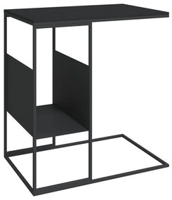 Masa laterala, negru, 55x36x59,5 cm, lemn compozit 1, Negru, 55 x 36 x 59.5 cm, Fara roti