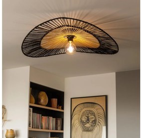 Brilagi - Lustră aplicată LED CERIA BOHO 1x E27/40W/230V Ø 50 cm negru/maro