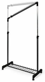 Raft de haine sub scări Compactor Black , 91,5 x 45 x 102-170 cm