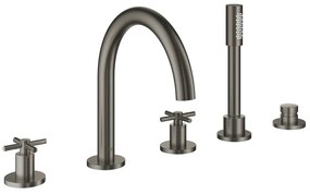 Baterie cada - dus Grohe Atrio 5 elemente antracit periat Hard Graphite