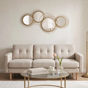 HOMCOM Decoratiune de perete din metal Decor oglinda decorativa moderna Sculpturi de perete | Aosom Romania