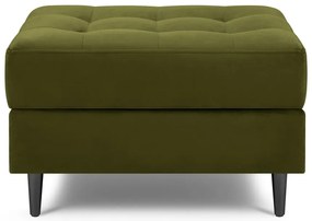 Taburet din catifea Milo Casa Santo, verde oliv