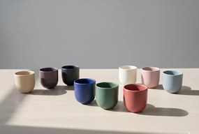 Set 30 Cesti Cafea tip Pahare NOVUM Gresie Glazurata, Diferite Marimi si Culori de Glazuri